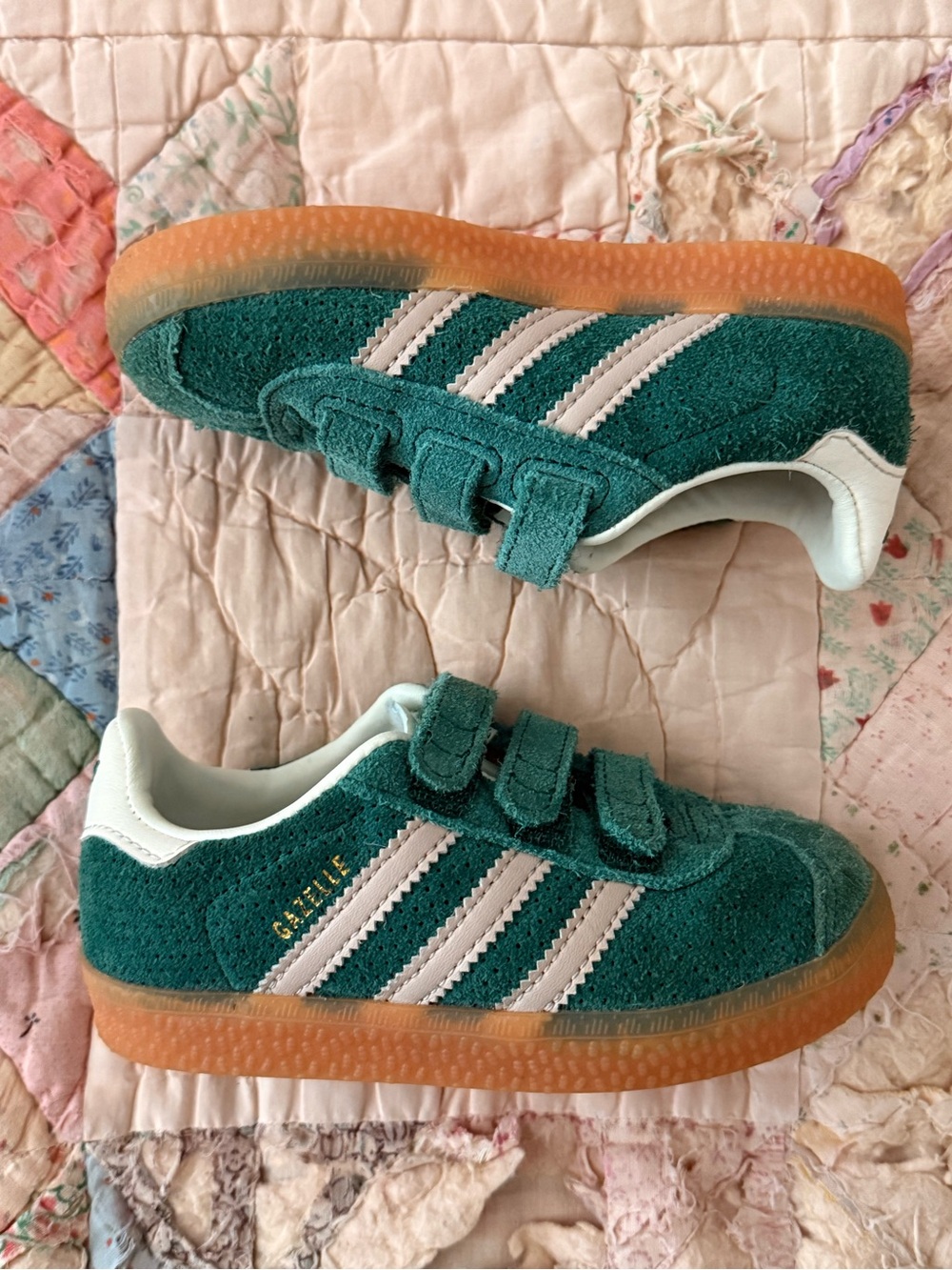 Adidas Gazelle CF I Toddler Sneakers | College Green Gum Sole | Size 9K | IF7159